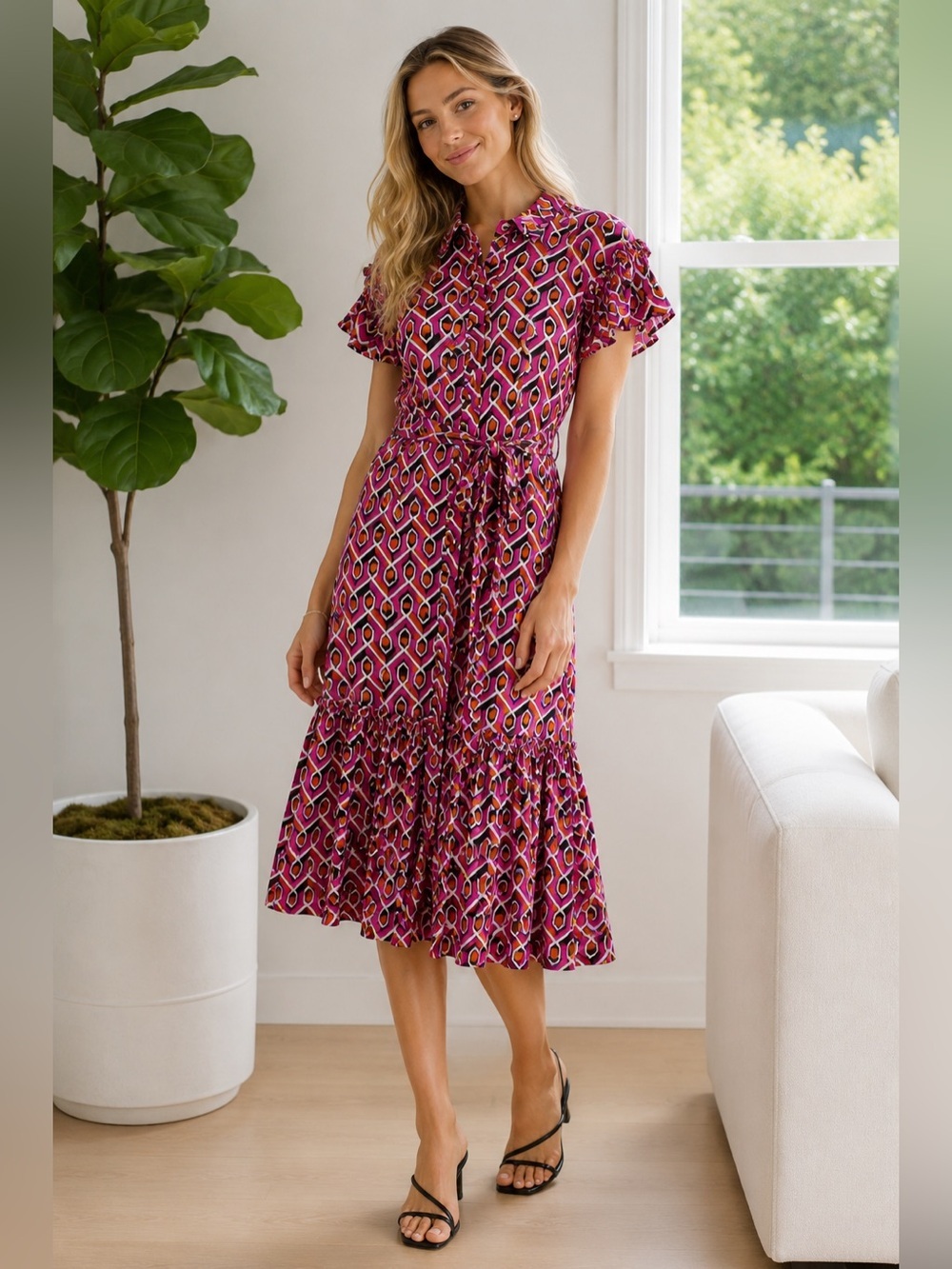 Corey Lynn Calter Annabel Geo Shirtdress‎ size XS